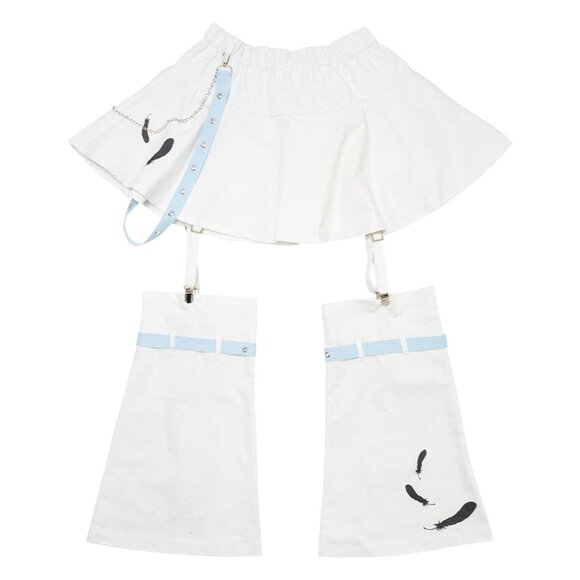 NEW ACDC RAG - Hatsune Miku Forever White Blue Skirt with Leg Warmer - Picture 2 of 9